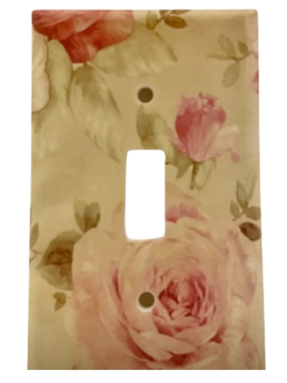 LEVITON Rose Pattern Single Light Plastic Plate W/Screws